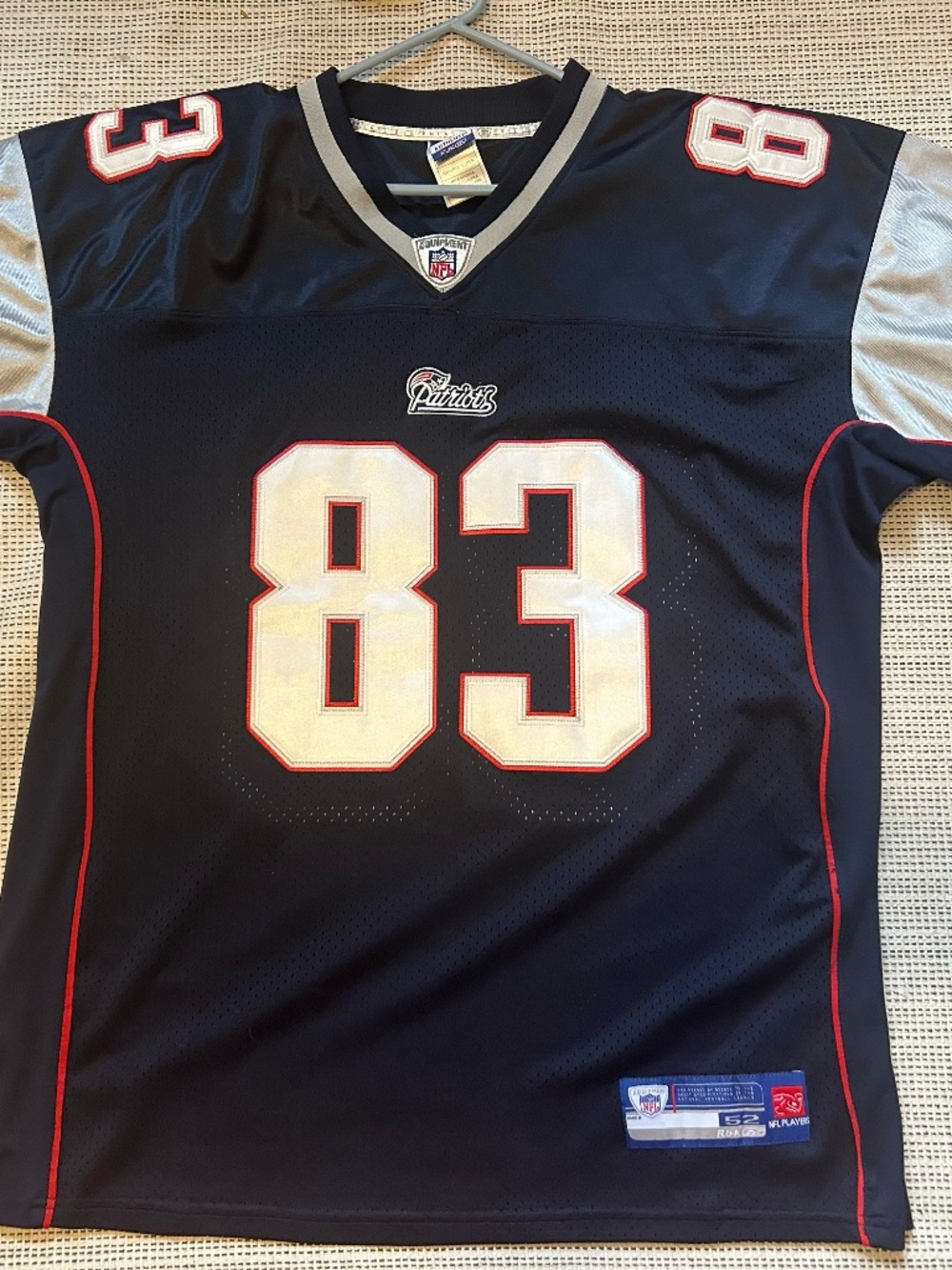 Vintage Reebok New England Patriots Wes Welker 83 Jersey